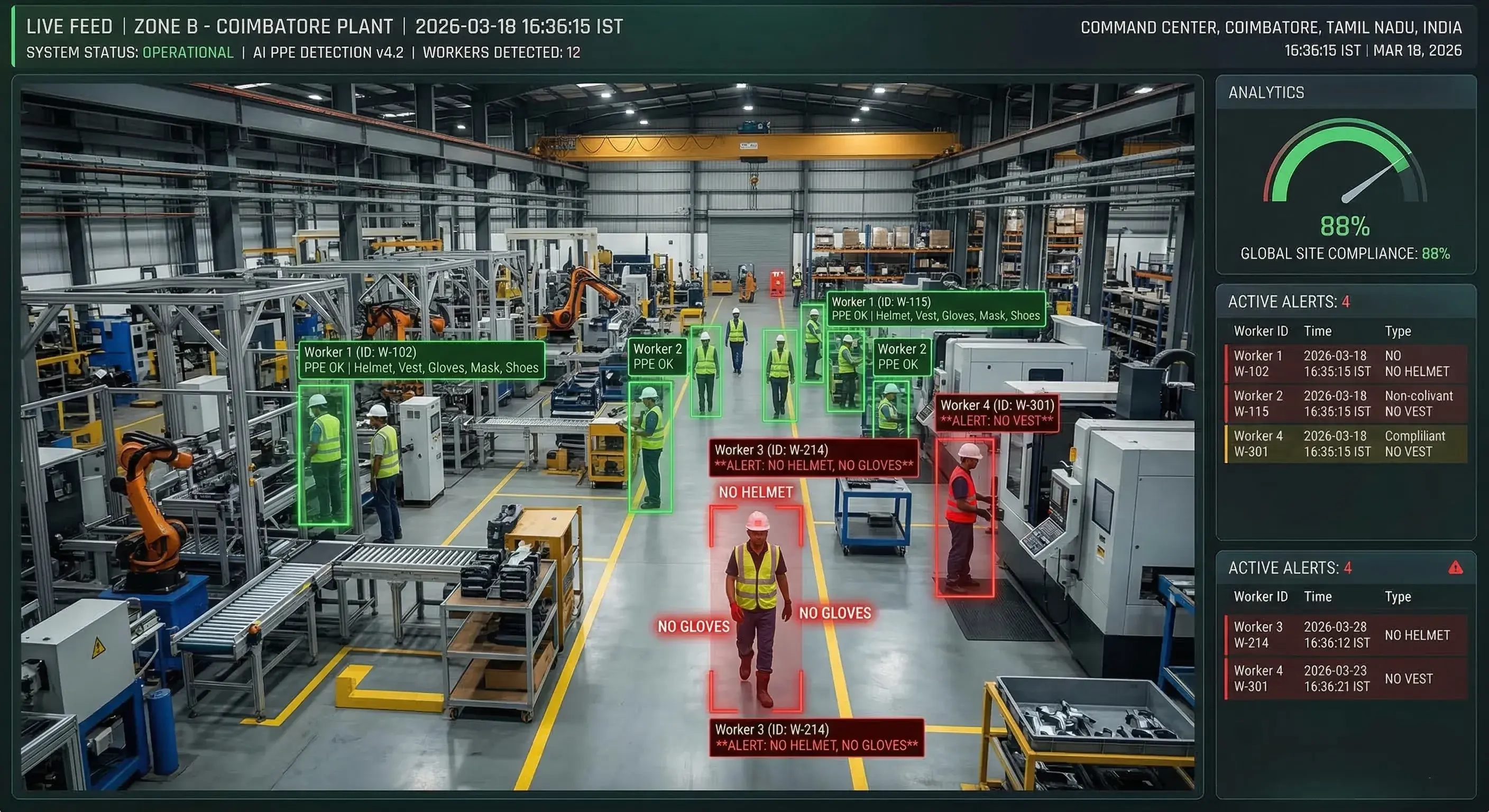 Multiple PPE Compliance Checks